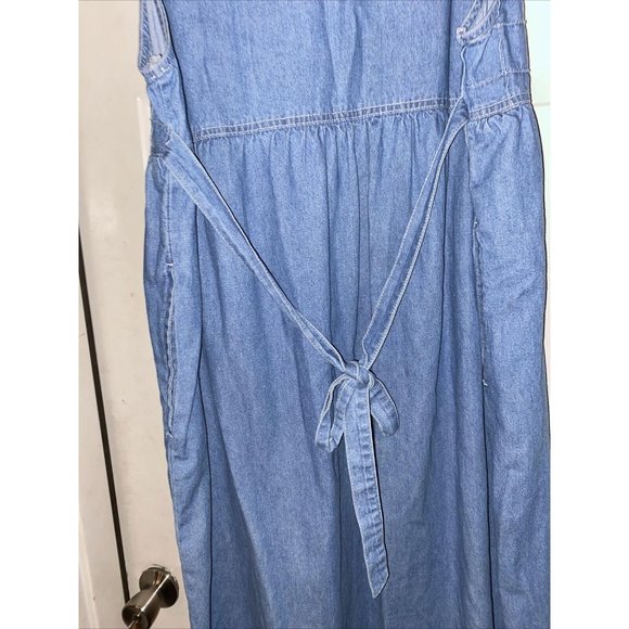 Vintage Western Dress Chambray Size Large Miss. Ri - Picture 5 of 11